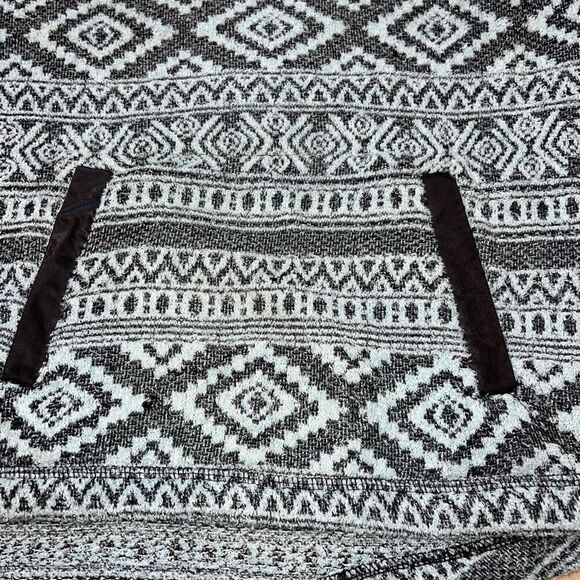 One World Cowl Neck Pattern Pullover Tunic Sweatshirt Turquoise, Women’s Medium - Picture 5 of 13